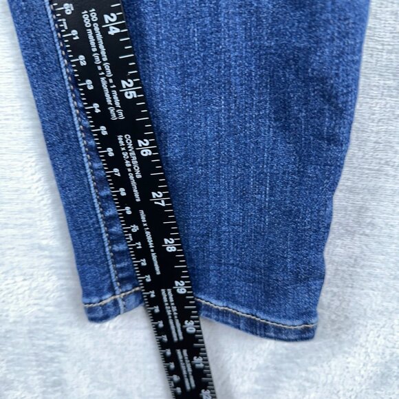 Kut from the Kloth Jeans Womens Size 8 Toothpick Skinny Distressed Denim Blue - Picture 8 of 10